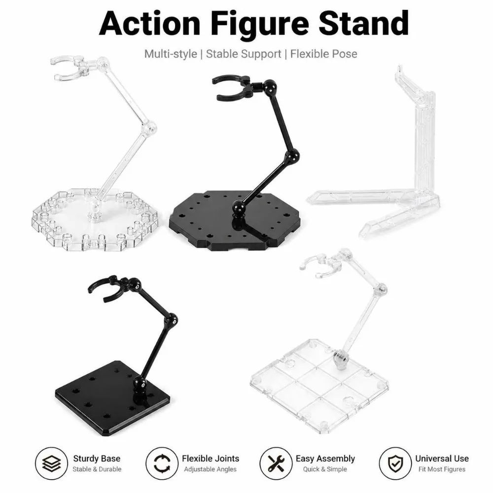 Transparent Gundam Action Figure Display Stand – PVC 1/144
