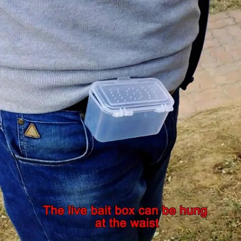 Portable Waist Hanging Fishing Bait Box – Worms & Insects