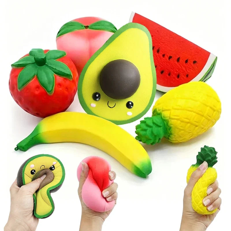 Peach Squishy Slow Rising PU Kawaii Fidget Squeeze Toy