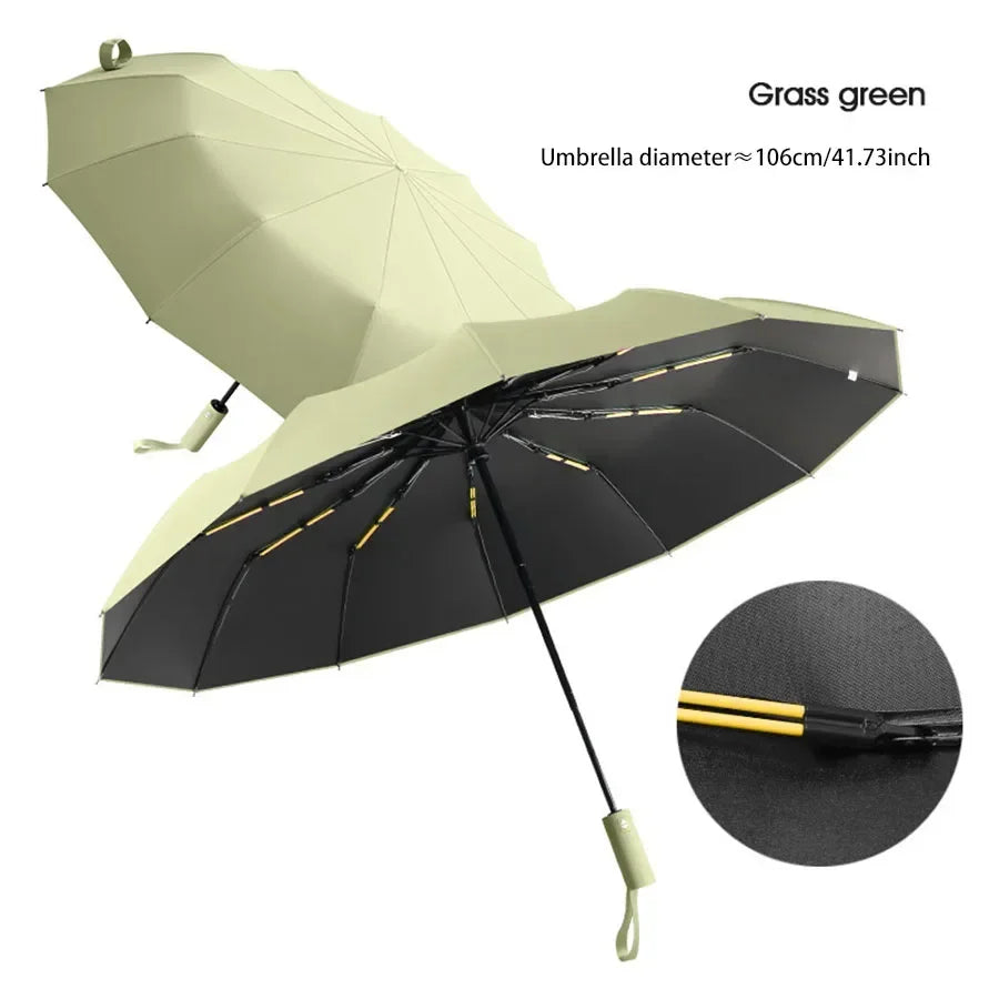 24-Bone Windproof UV Folding Umbrella – Auto Open & Close