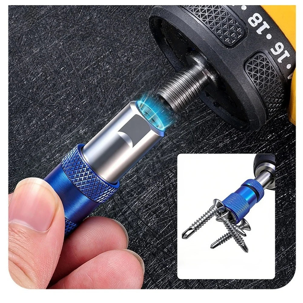 6.35mm Hex Quick-Release Drill Bit Adapter | Keyless Converter