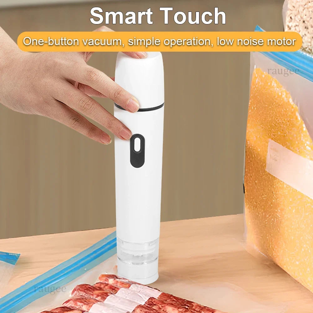Raugee Mini Electric Vacuum Sealer Pump | USB Rechargeable