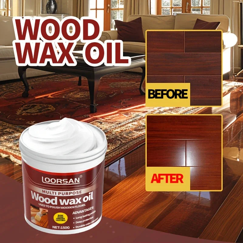 Wood Wax Polish – Natural Beeswax & Almond Oil | LOORSAN
