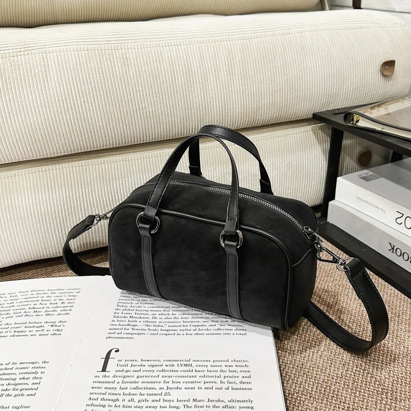 Retro Baguette Crossbody Bag – Women's Versatile PU Handbag