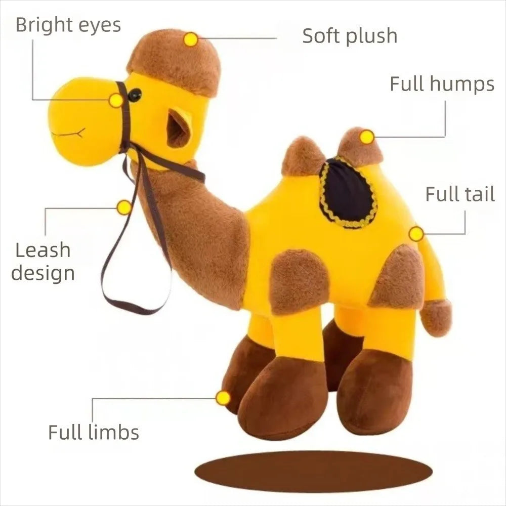 30cm Double Hump Plush Camel Stuffed Animal Toy with Saddle