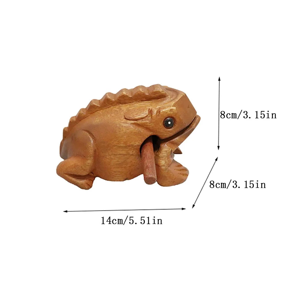 Wooden Frog Guiro Rasp Handcrafted Percussion Instrument