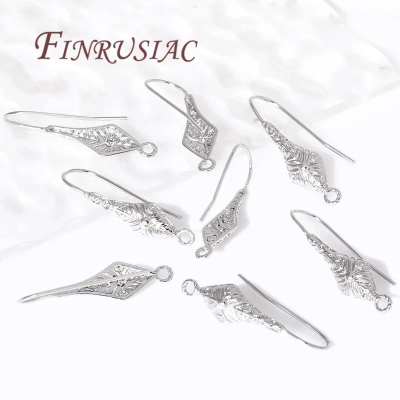 Rhodium Plated Ear Hook Earring Clasps – DIY Jewelry Findings