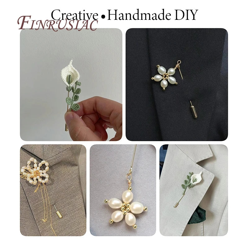 14K Gold Plated Brass Stick Pin Blanks – DIY Lapel & Shawl Pins