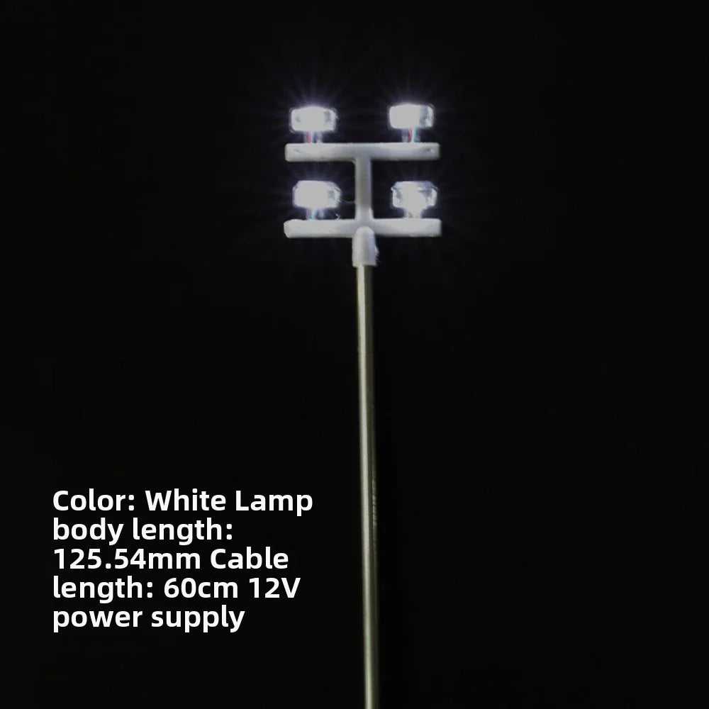 Miniature Street Tower Lamppost 125mm Model Layout 3V 12V LED