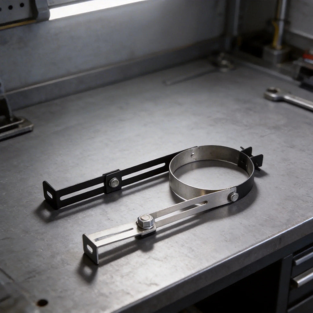 Adjustable Stainless Steel Chimney Pipe Wall Bracket | 150mm