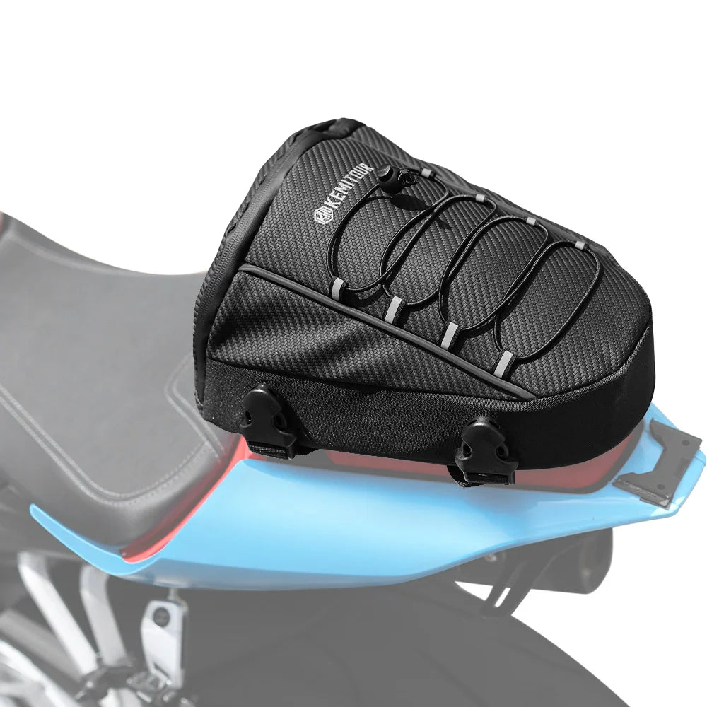 KEMITOUR Waterproof Motorcycle Tail Bag | PVC Rear Seat Bag