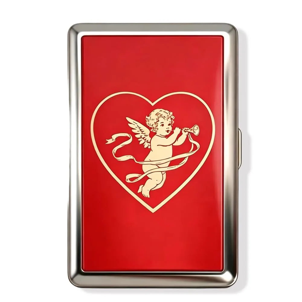 Vintage Metal Flip Card Case – Retro Compact Card Holder