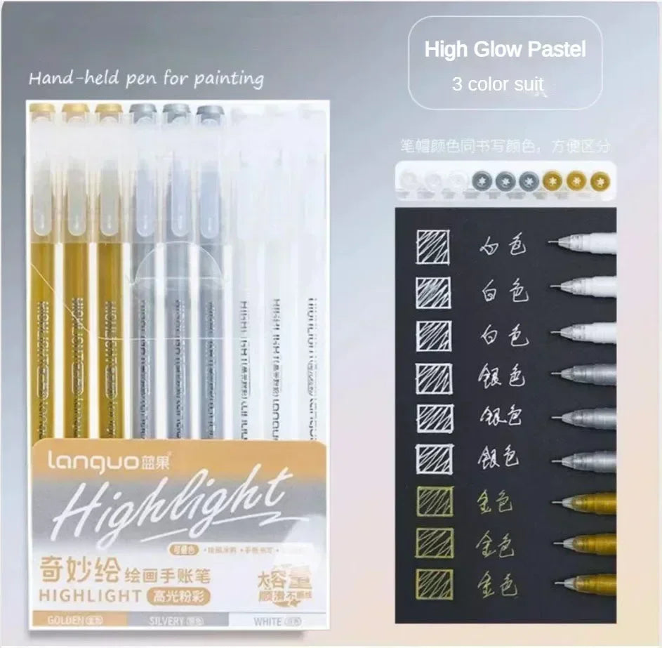 Glitter Gel Pen Set 162 Colors – 0.5mm & 1.0mm Art Pens