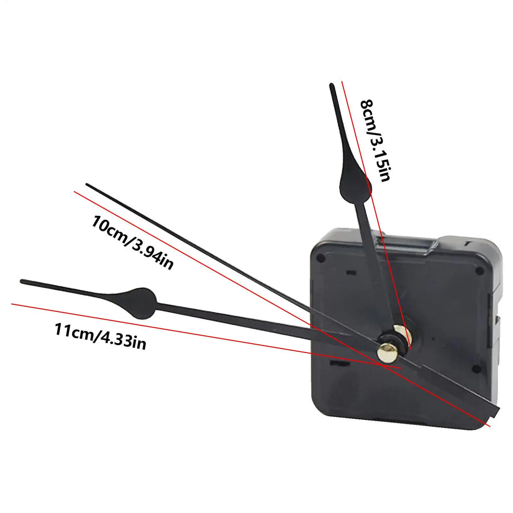 Silent Wall Clock Movement Mechanism – DIY Repair Kit with Hands