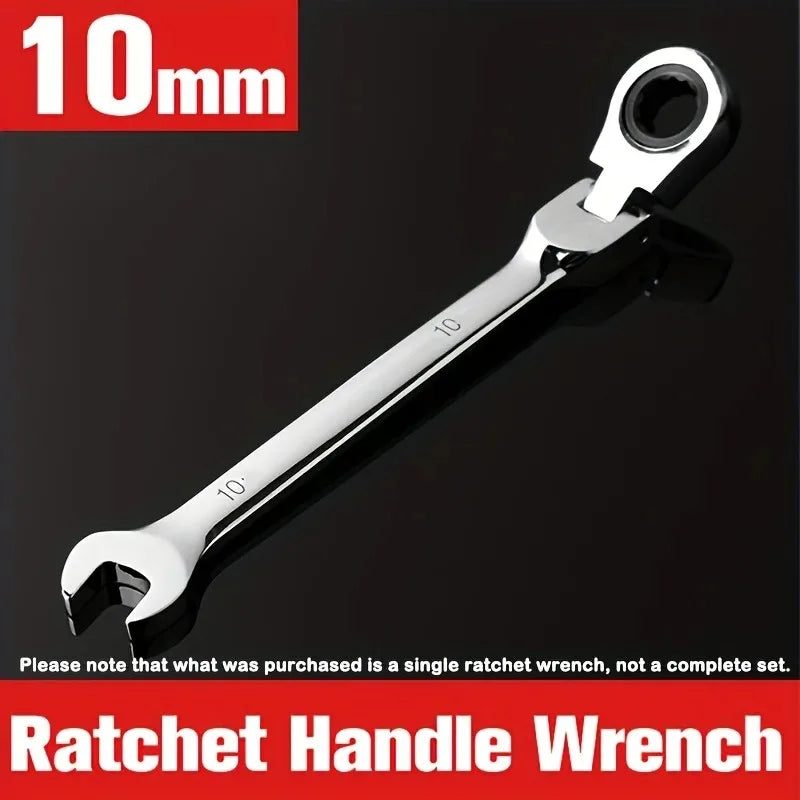 10mm Ratchet Wrench – Flex Head, Adjustable Torque, Vanadium Steel