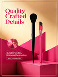 2Pcs Makeup Brush Set – Fluffy Blush & Angled Brow Brush