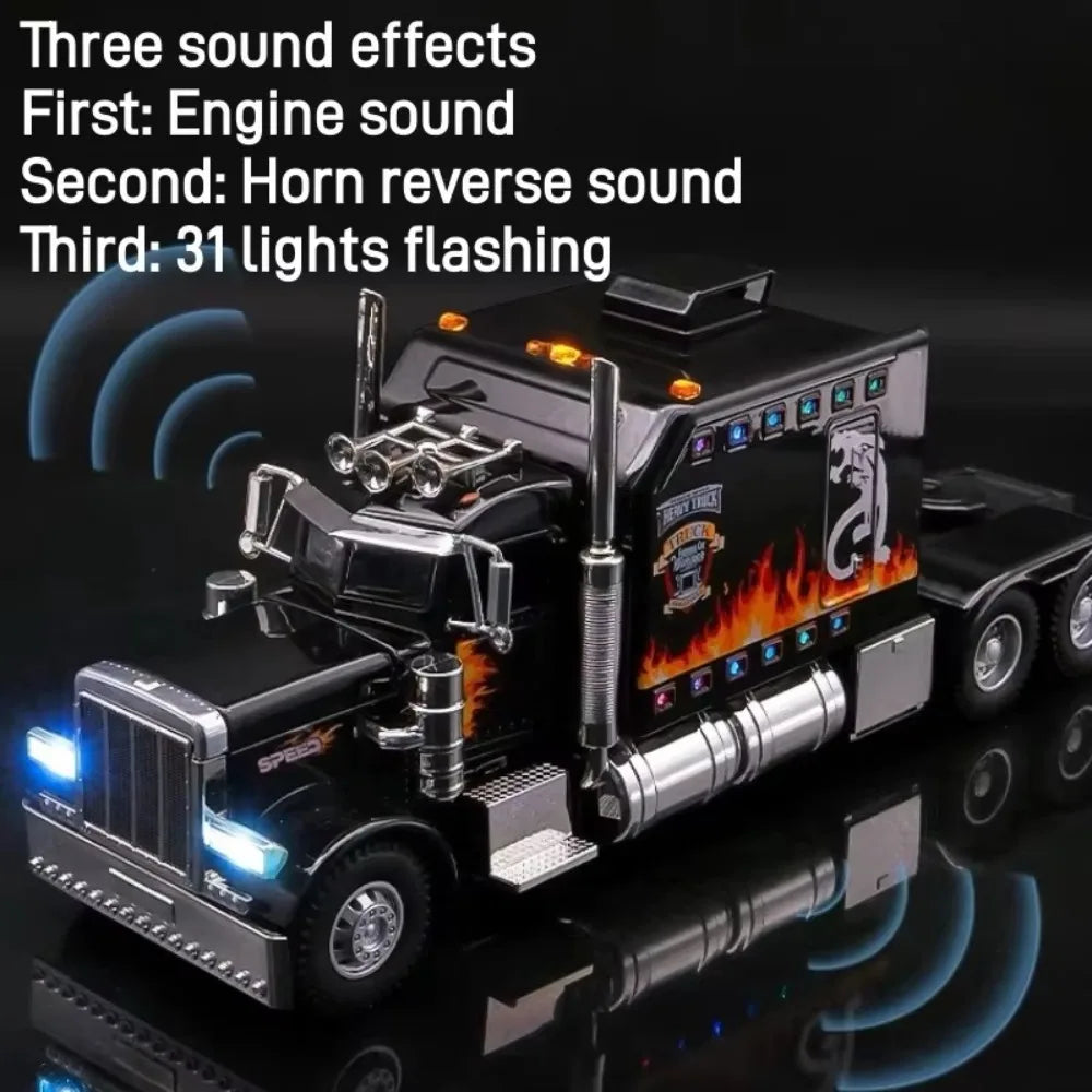 1:24 American Semi Truck Diecast Model – Sound & Light