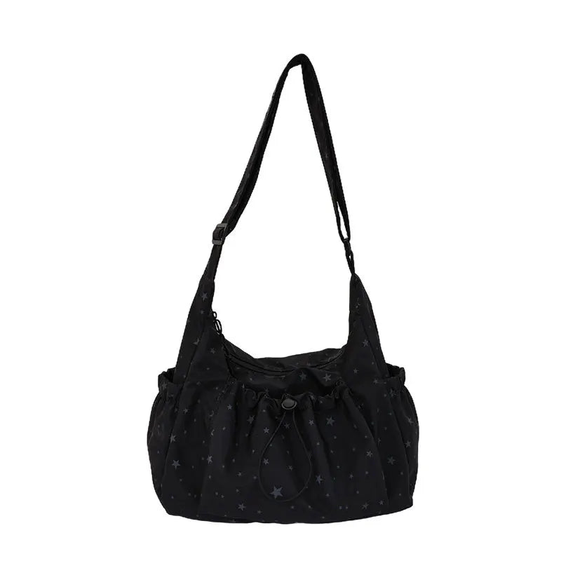 Korean Croissant Pleated Crossbody Shoulder Bag – Large Capacity