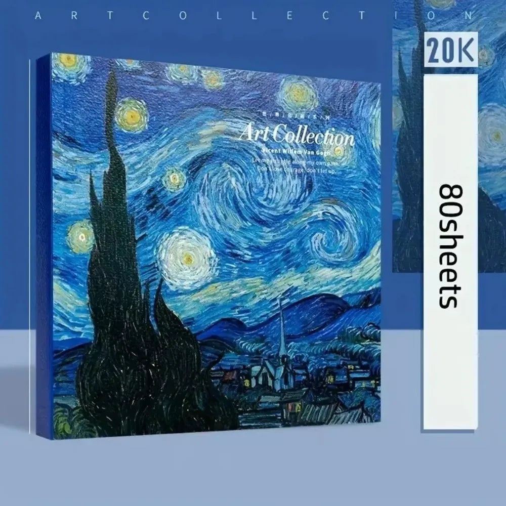 Starry Sky Square Sketchbook – 80 Sheets Blank Thick Sketch Pad