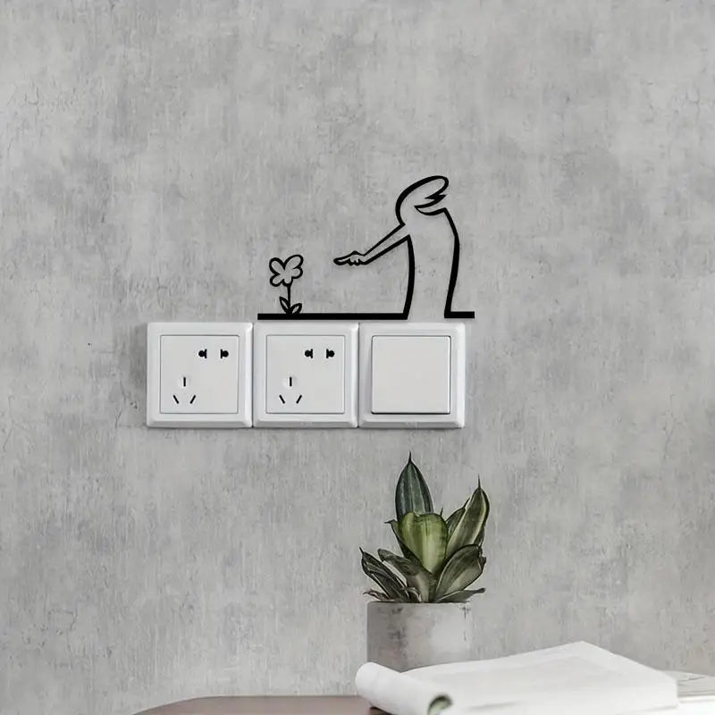 Line Figure Modern Metal Wall Art Poster – Easy Hang Decor
