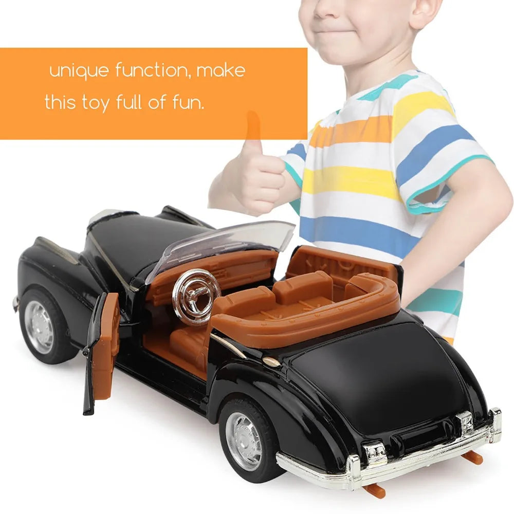1:36 Alloy Pull-Back Classic Car Model | Opening Doors Kids Gift
