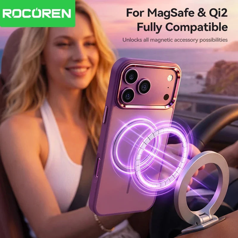 Rocoren Magnetic iPhone 18 17 Pro Case – Clear Anti-Yellow