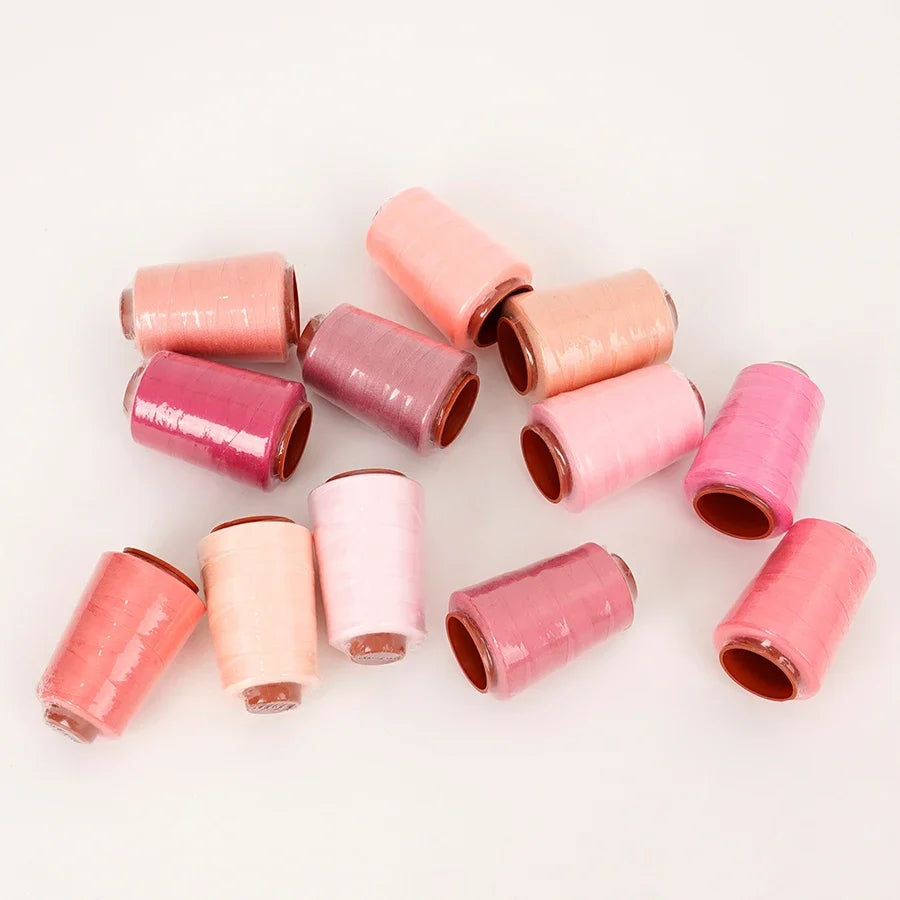 12-Piece Pink Polyester Thread Set – 800 Yards per Cone | 402