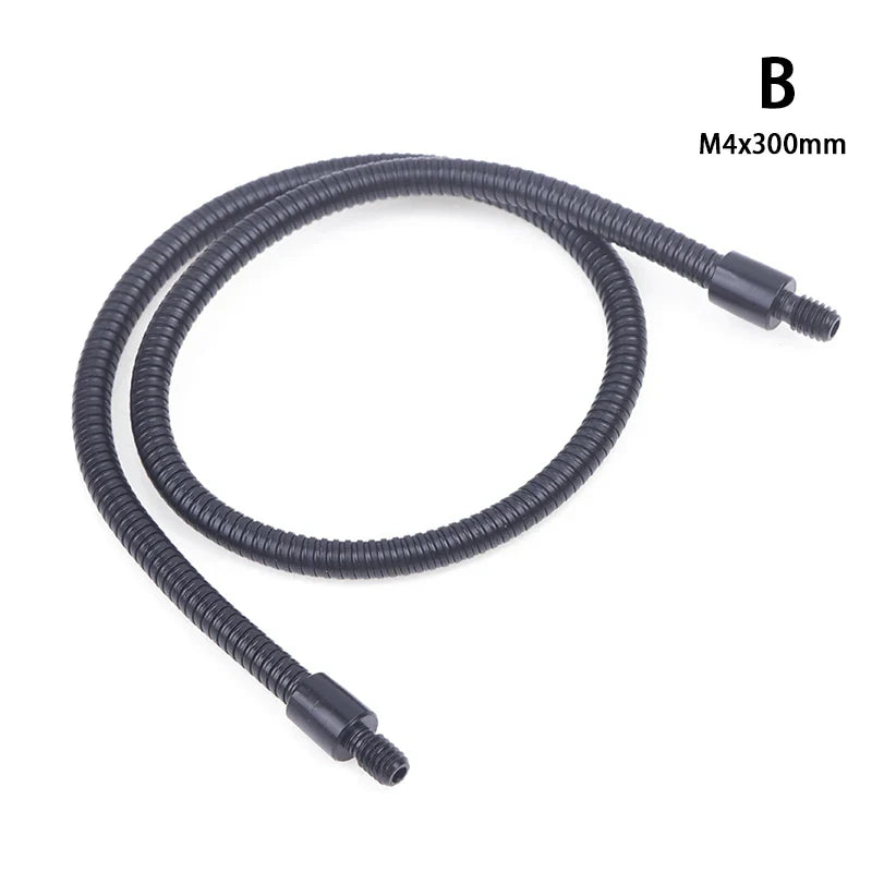 M4 Flexible Gooseneck Microphone Hose – Black & Silver, 10–40cm