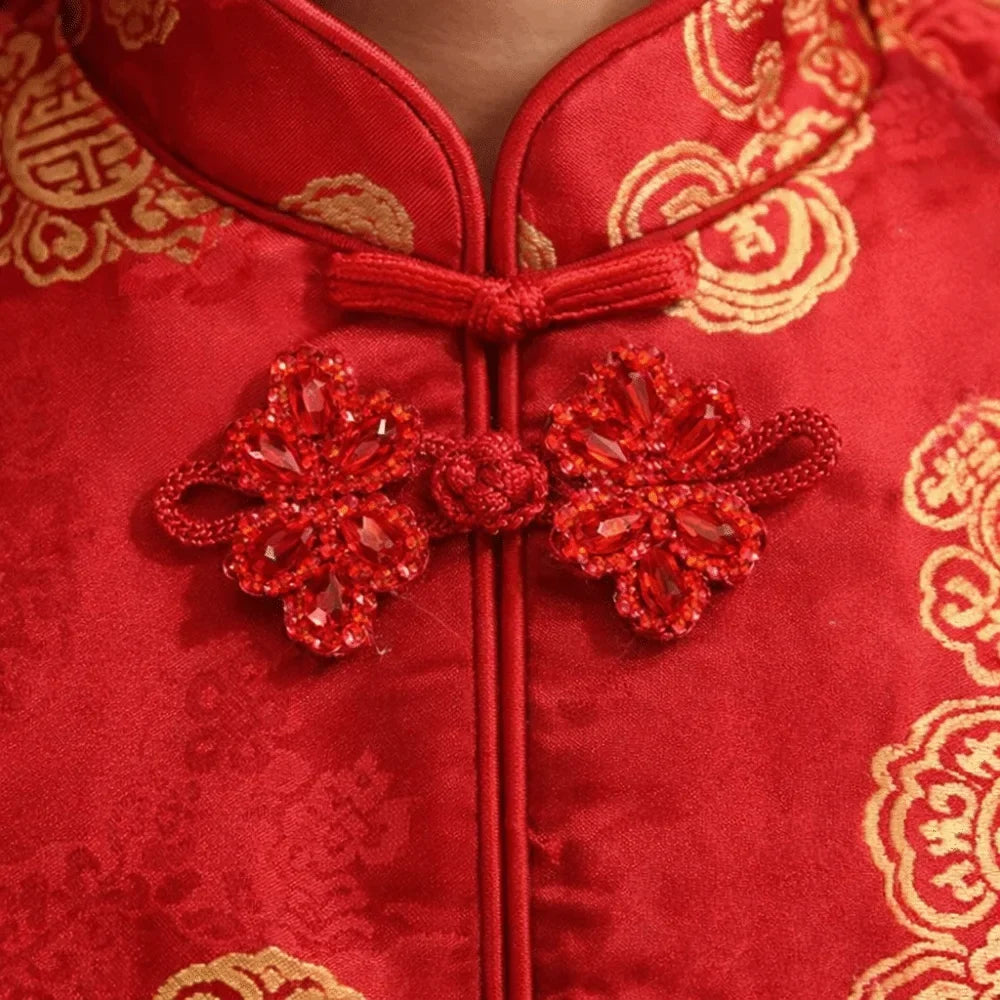 Chinese Style Beaded Shank Buttons for DIY Sewing | 1 Pair