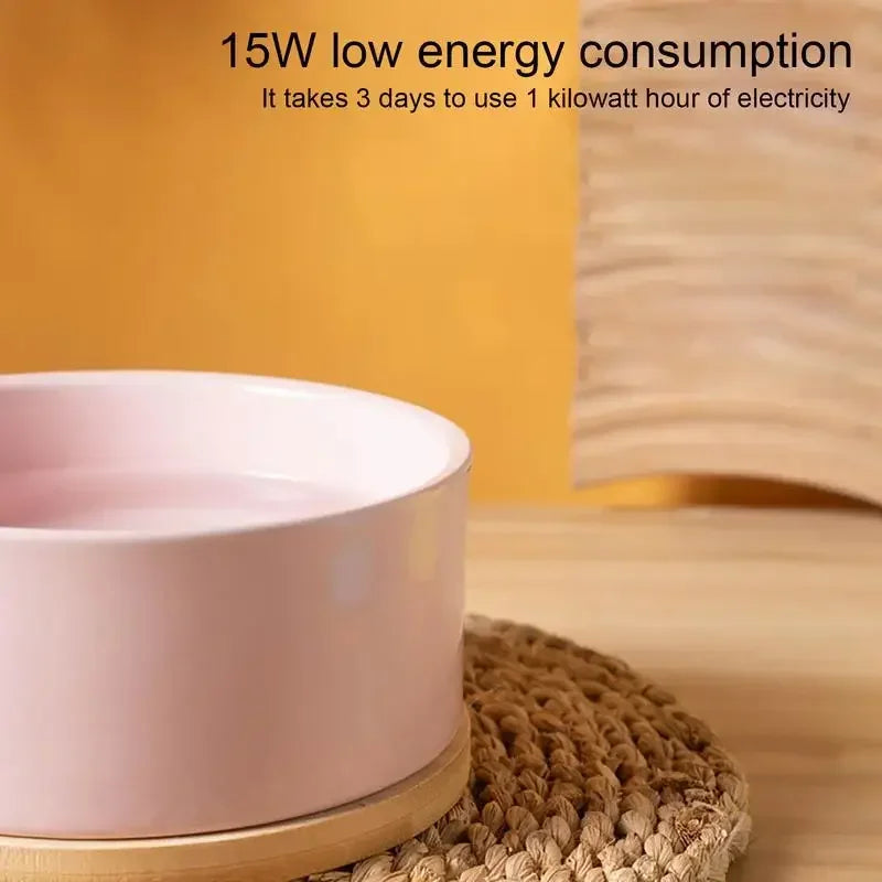 Heated Ceramic Pet Water Bowl – Thermostatic Dog & Cat Feeder