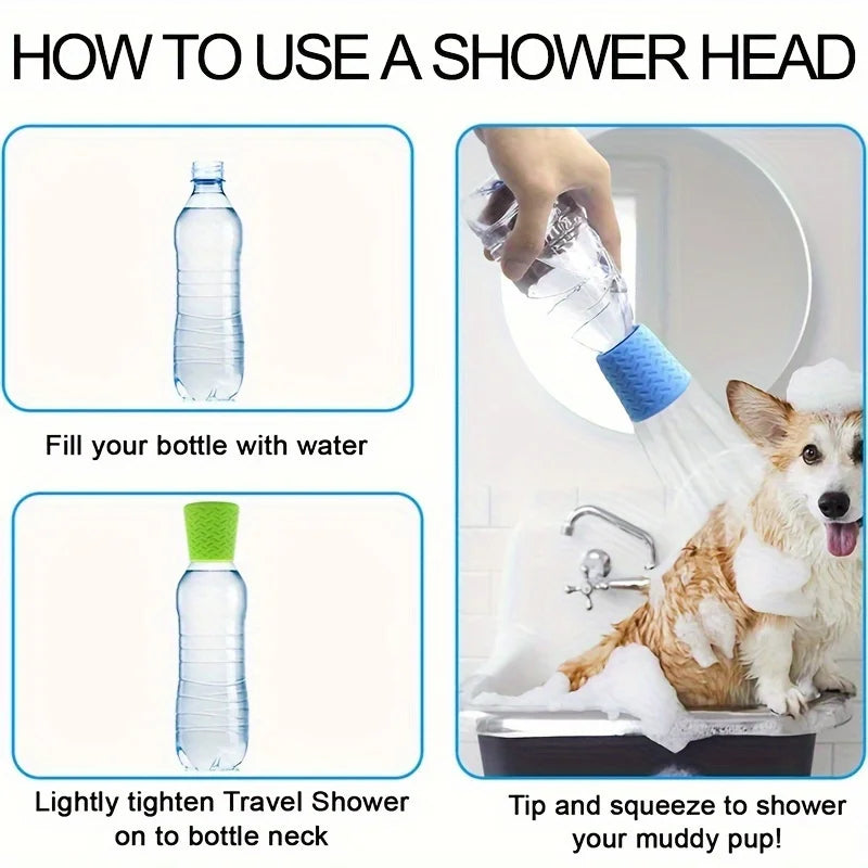Nixie Silicone Pet Shower Head – Portable Dog Bathing Spray