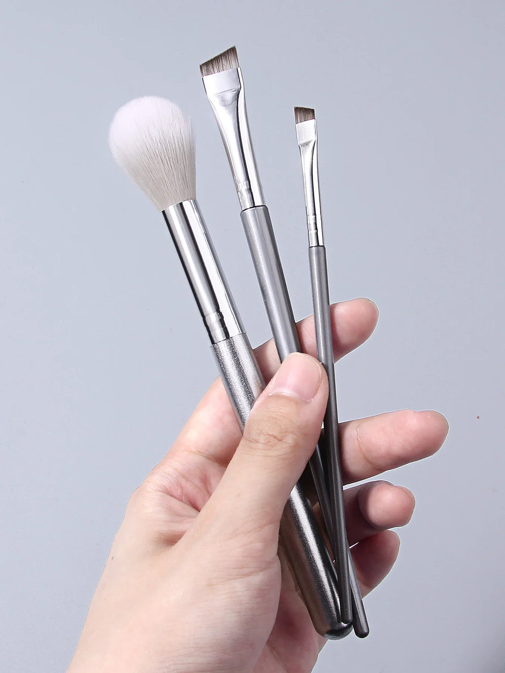 4PCS Cosmetic Brush Set – Powder, Eyebrow & Puff Brushes