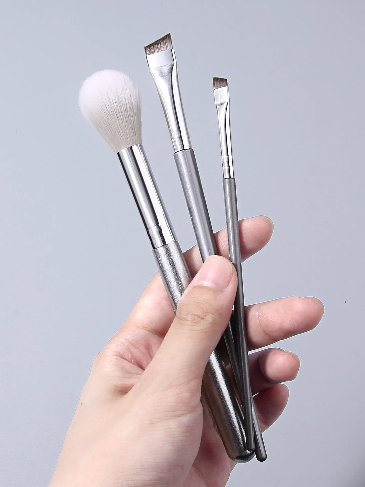 4PCS Cosmetic Brush Set – Powder, Eyebrow & Puff Brushes