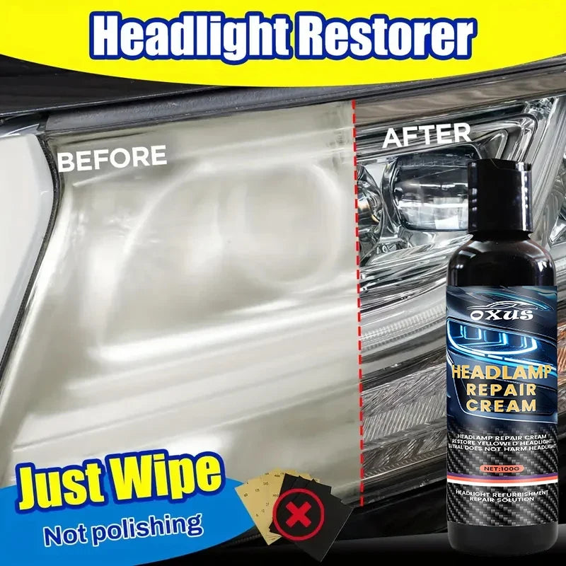 Car Headlight Restoration Kit – Polish & Oxidation Remover
