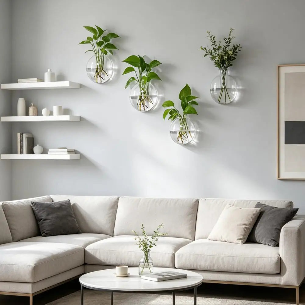 Wall Hanging Glass Planter | Hydroponic Vase Terrarium