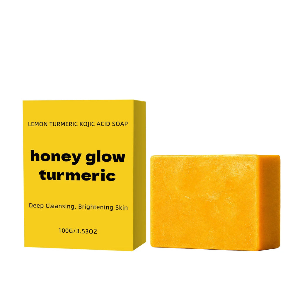Turmeric Kojic Acid Bar Soap – Honey, Lemon Deep Cleanse