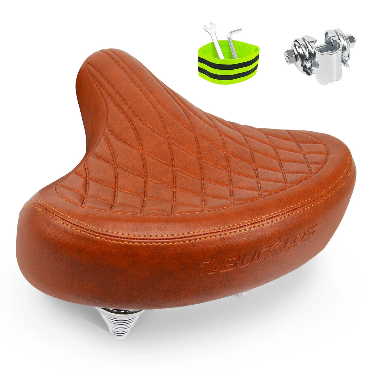 BUCKLOS Wide Ergonomic Bike Saddle – Cushioned MTB & Road Seat