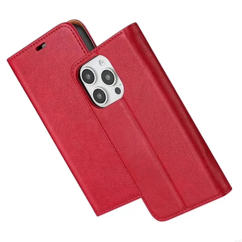 Vintage PU Leather Folio Wallet Case with Card Holder – iPhone 16