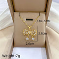 Butterfly Knot Pendant Necklace – Gold Stainless Steel Chain