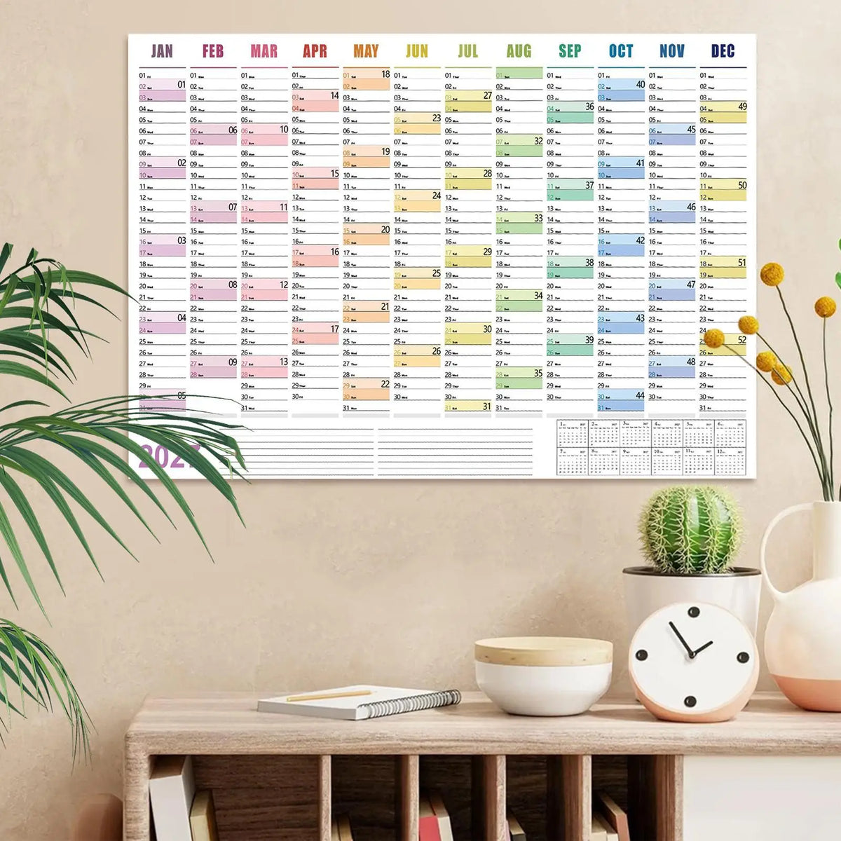 2027 Wall Calendar 12-Month Double-Sided Annual Planner