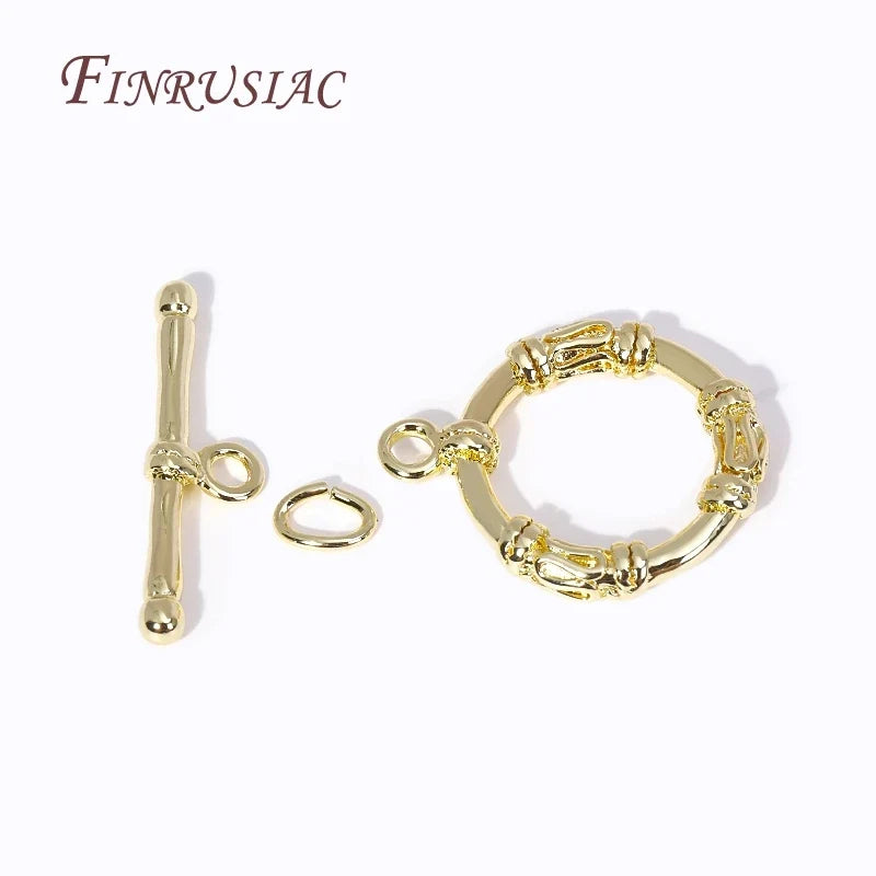18K Gold Plated Brass OT Toggle Clasps – DIY Jewelry Making