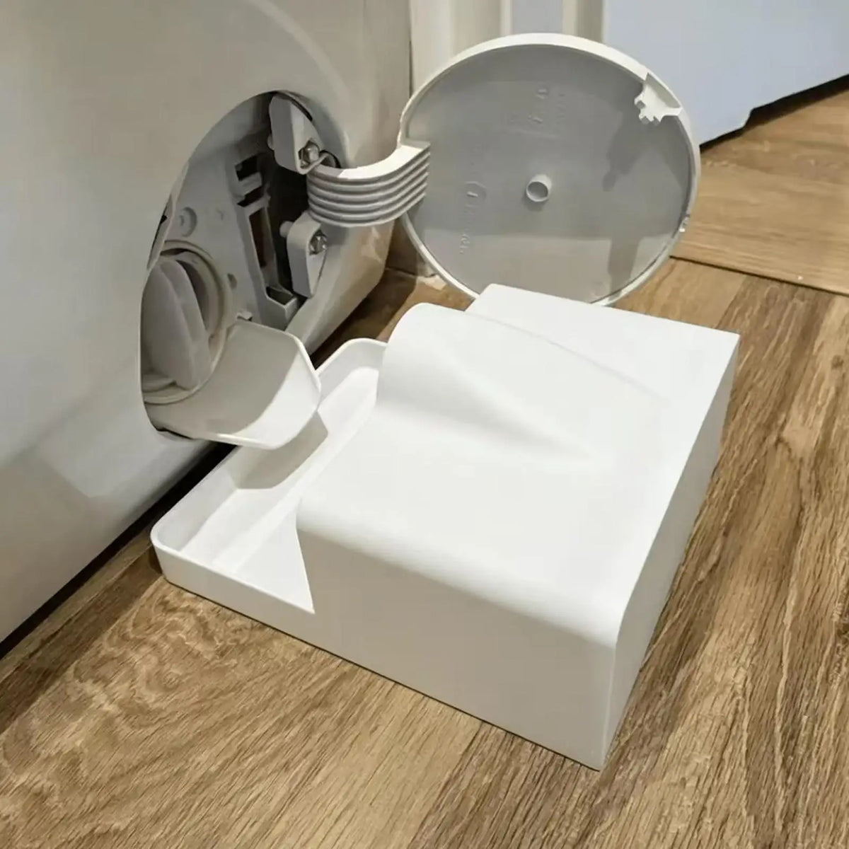 Washing Machine Drain Tray – Water Catcher Pan & Guide Funnel