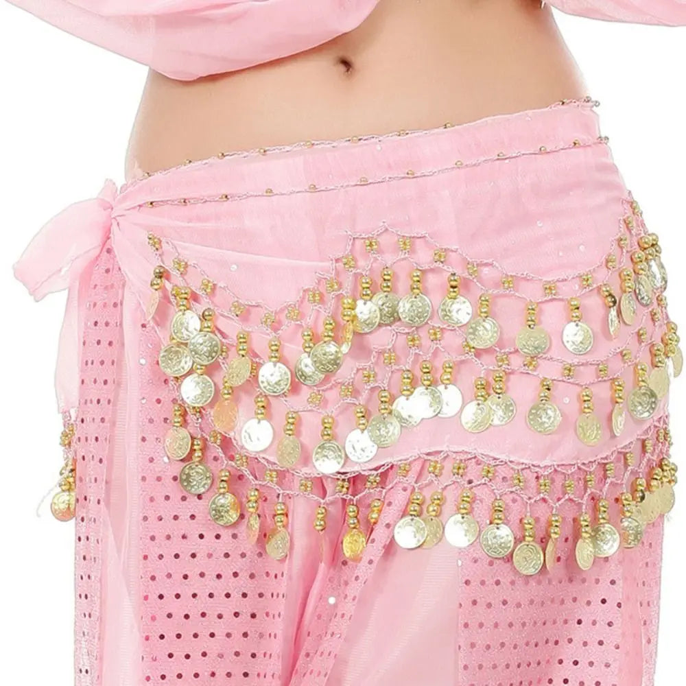 Women's Belly Dance Hip Scarf – Sequin Tassel Wrap Belt Skirt