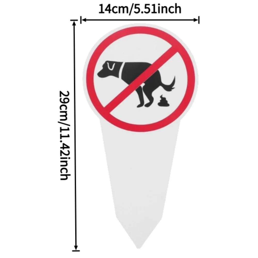 No Dog Poop Yard Sign – Waterproof Outdoor Garden Stake