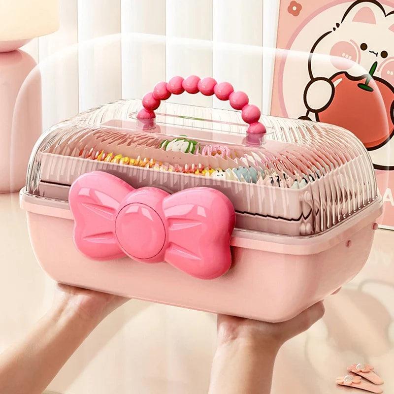 Multi-Layer Hair Accessories Organizer Box for Girls