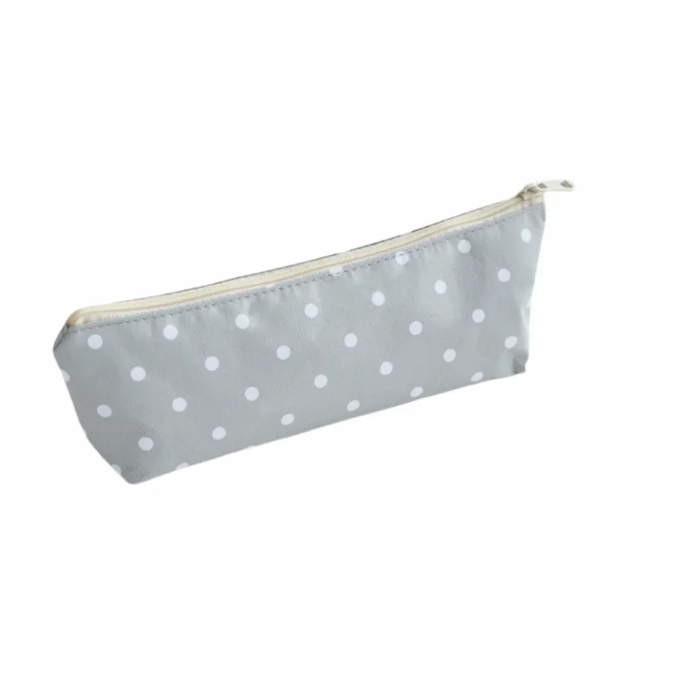 Polka Dot Pencil Case Large Capacity Zipper Stationery Pouch