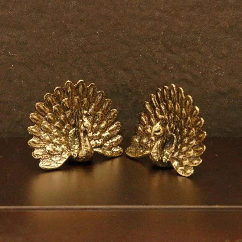 Vintage Peacock Figurine Antique Brass Statue – Home Decor