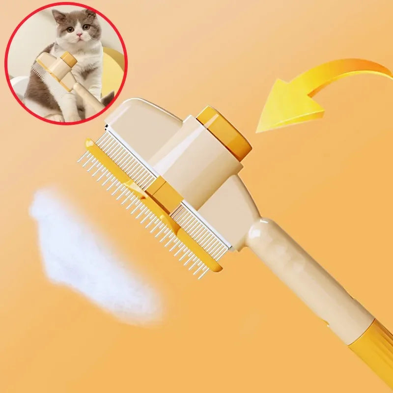 Self-Cleaning Dog & Cat Grooming Comb | One-Button Pet Brush