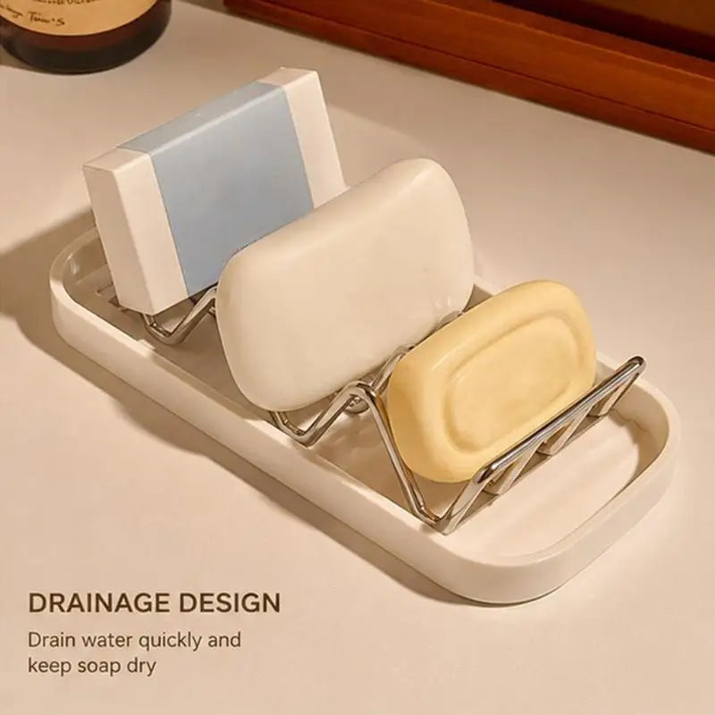 Self-Draining Soap Holder – Rustproof Stainless Steel, No Drill