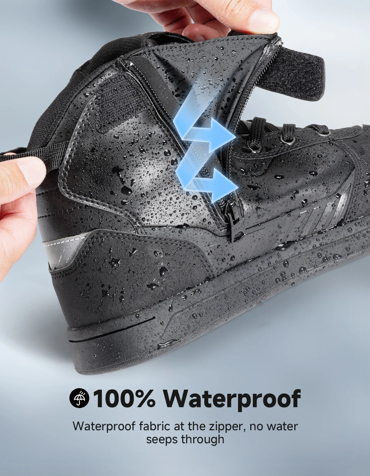 KEMITOUR Men's Waterproof Motorcycle Shoes | Ankle Protection